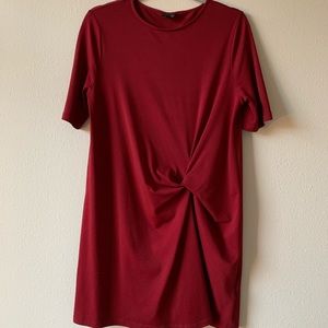 Top Shop, Women’s Front Knotted Red Dress - US 8